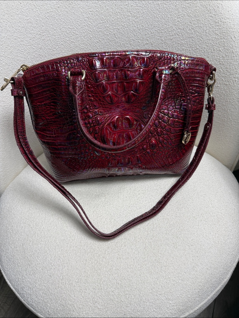 Brahmin Duxbury Dusty Pink Pearl Melbourne Satchel